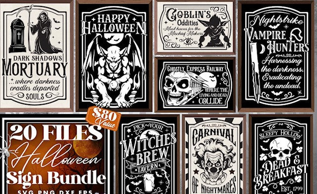 Vintage Halloween Signs