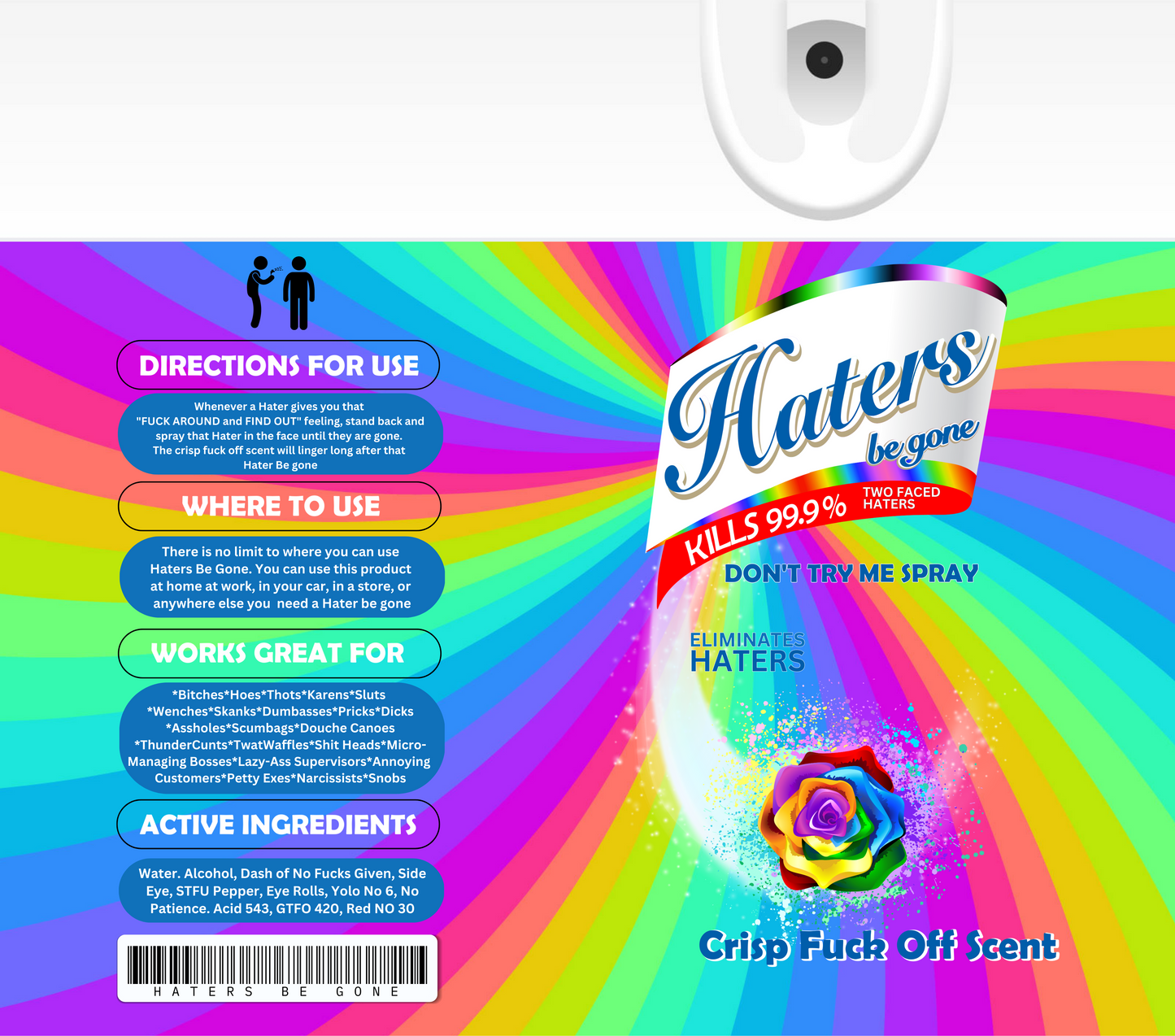 Haters Be Gone 20oz Tumbler PNG