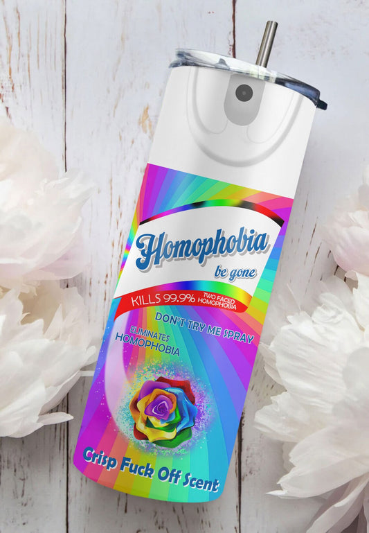 Homophobia 20oz Skinny Tumbler PNG