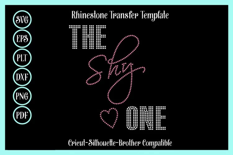 Shy One Rhinestone Template