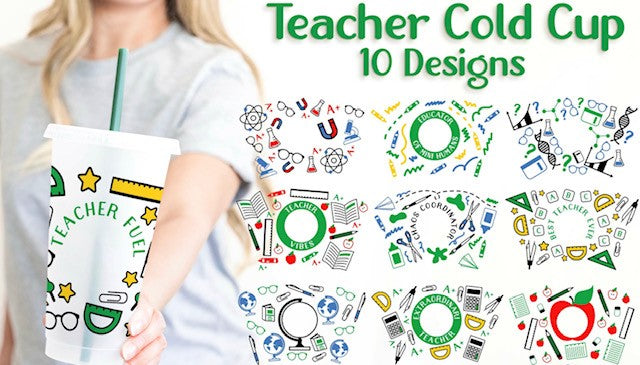 Starbucks Teacher Cold Cup 24 oz, School SVG Bundle, Venti