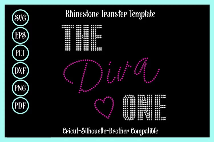 The Diva Rhinestone template