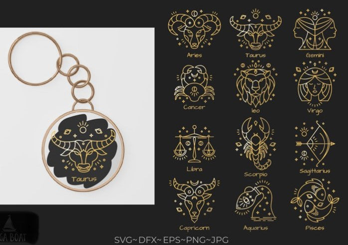 Zodiac Keychains