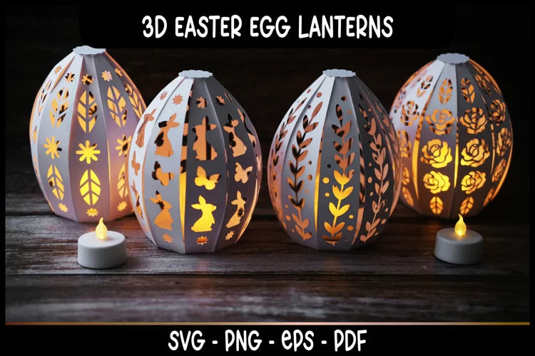 4 Eastern Egg Lanterns