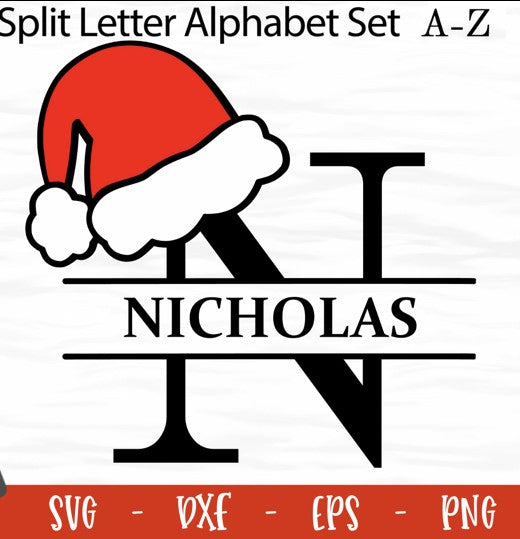 Santa Hat Monograms