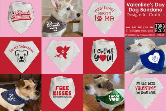 About Valentines Day Dog Bandanas Graphic