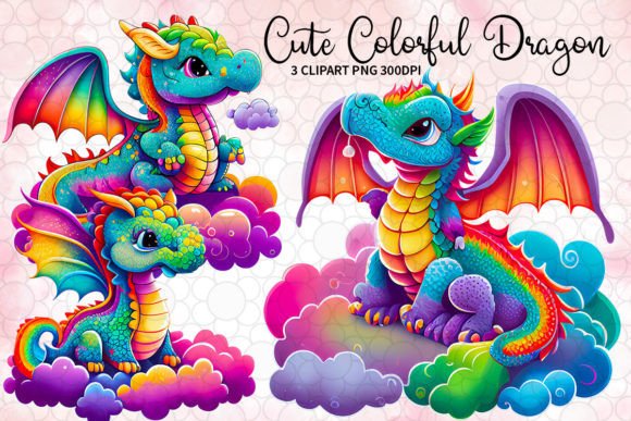 Cute Colorful Dragons