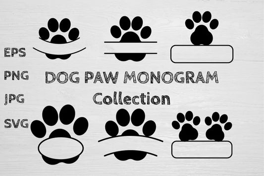 Dog Paw Monograms