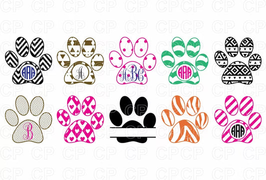 Pawprint Monograms