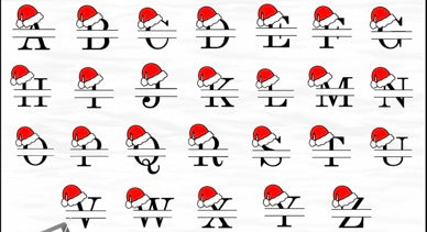 Santa Hat Monograms