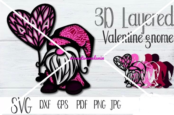 3D Valentine's Gnome