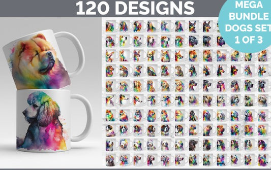 Watercolor Dog Mugs